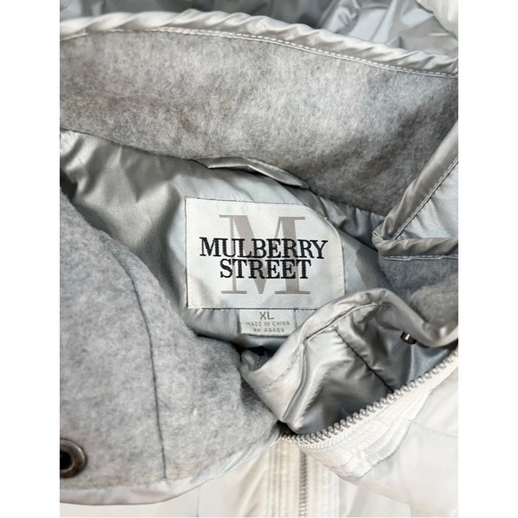 Mulberry Street Womens Sz XL White Oversized Puffer Hooded Winter Coat Full Zip - Picture 13 of 13